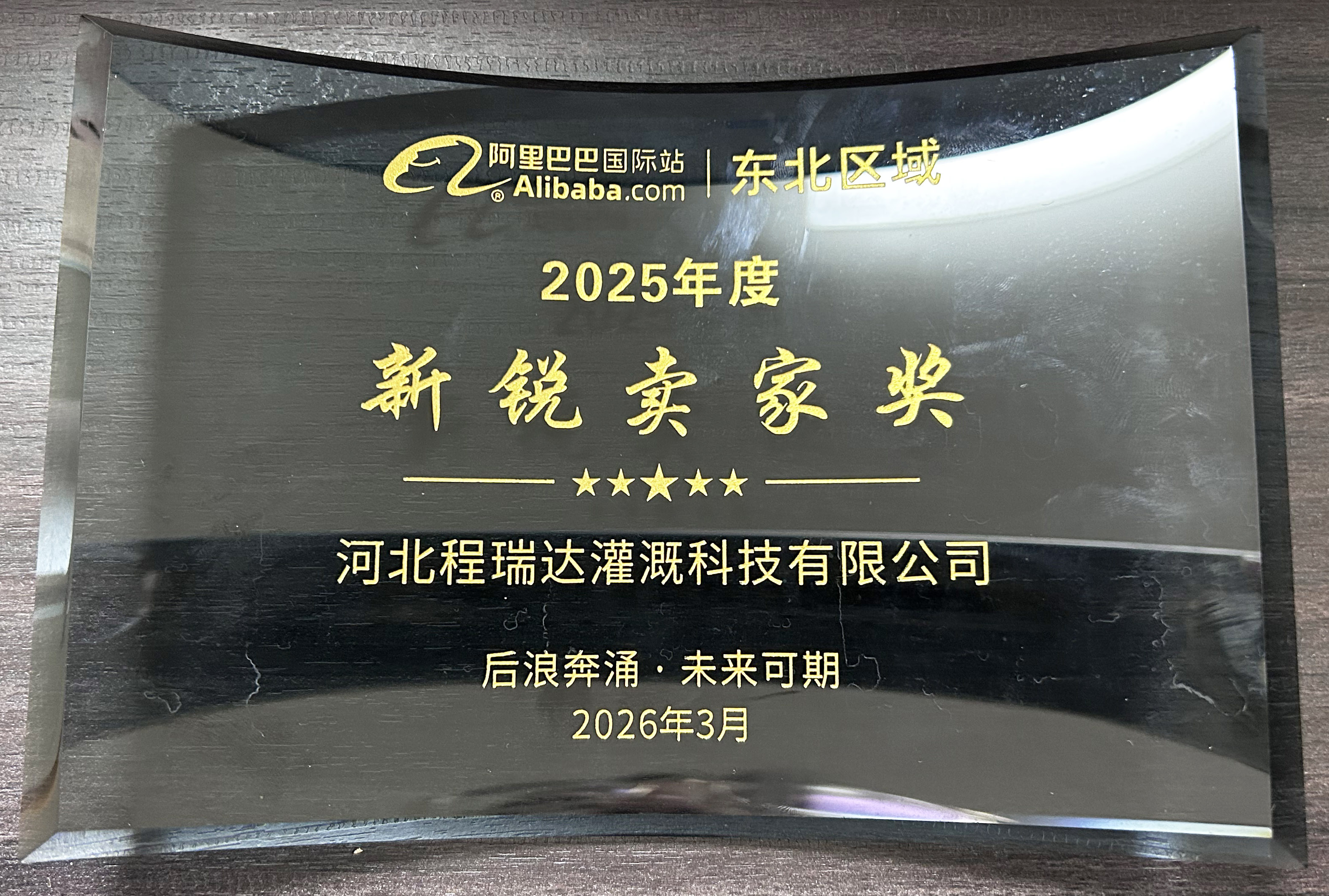 安庆程瑞达灌溉 | 荣获阿里国际站新锐卖家奖